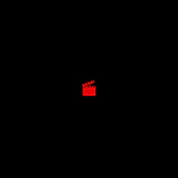 a black background with a red logo on it
